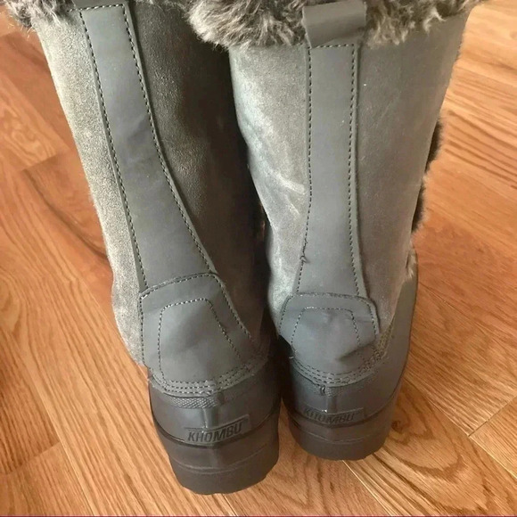 NWOT  Khombu grey suede snow boots - Picture 3 of 5